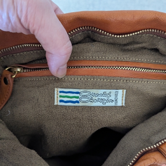 Brown Leather Shoulder Bag Hobo Lots Of Pockets Stampede Festival Bag - Picture 11 of 11